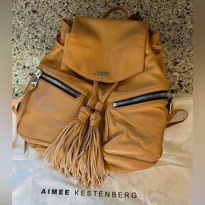 Aimee Kestenberg Tan Backpack with Tassel Detail